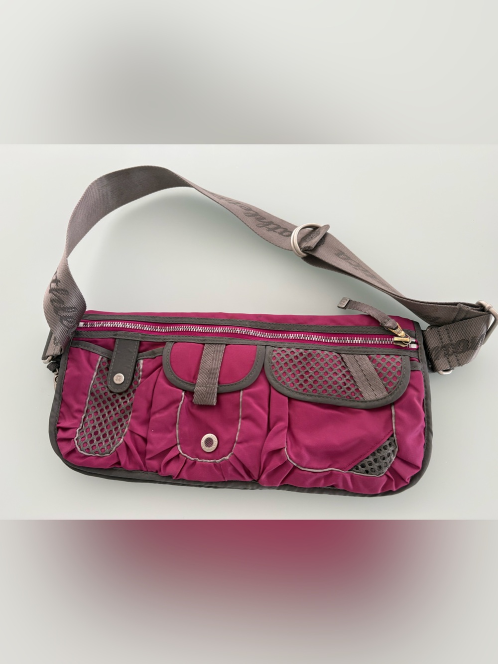 lululemon athletica Magenta and Gray Crossbody Bag